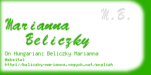 marianna beliczky business card